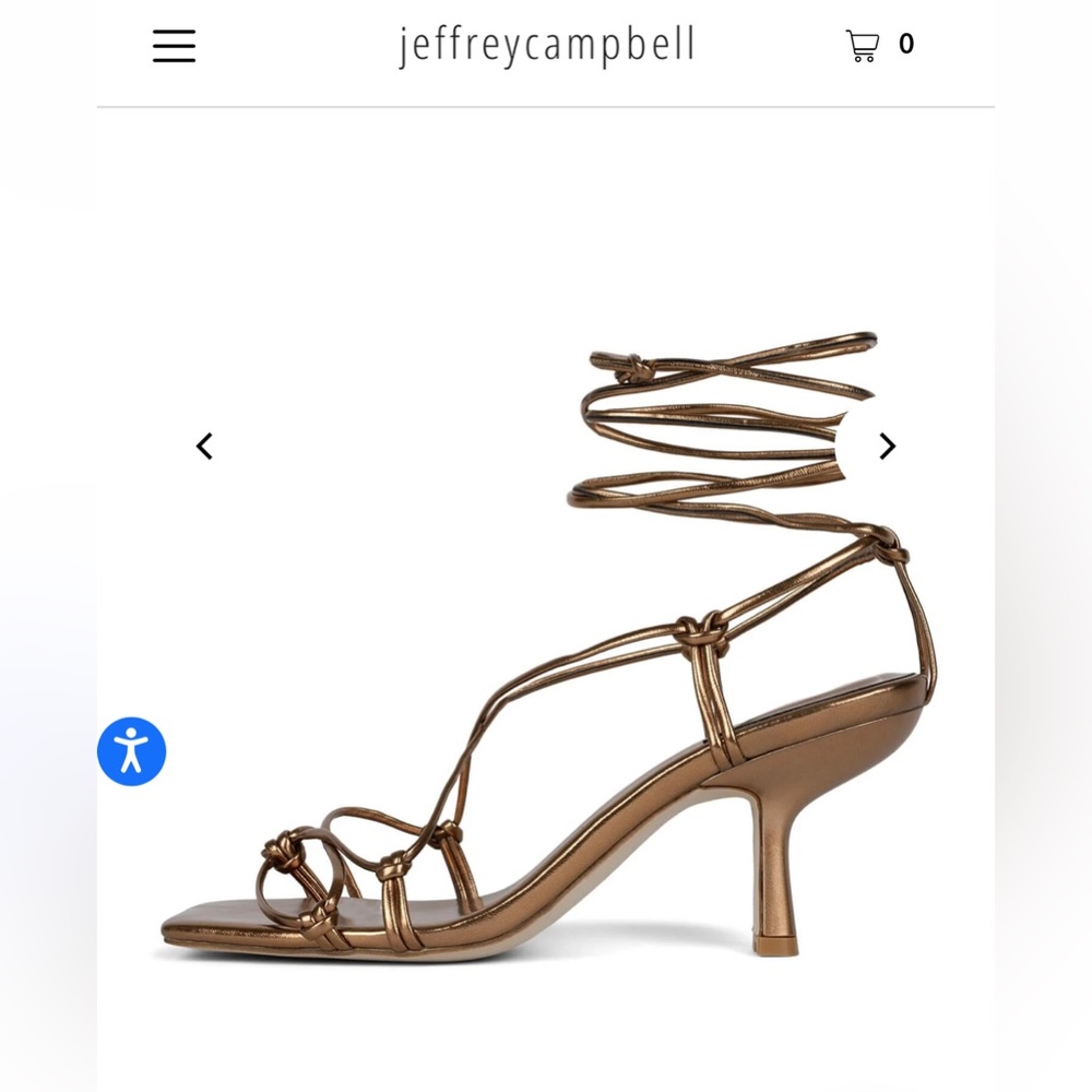 Jeffrey Campbell VIPERA Bronze sandals - worn once. In box. Size 6.5 women’s.